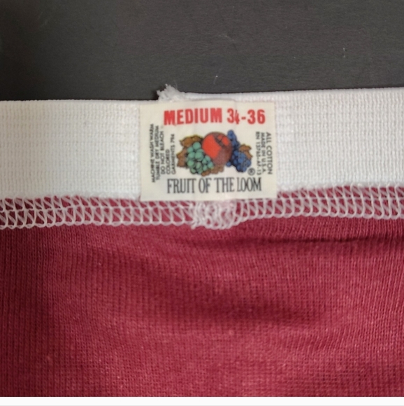 1 Pair, vintage 80's Fruit of the Loom Men's Fashion Briefs Sz M 34-36 - Picture 3 of 6